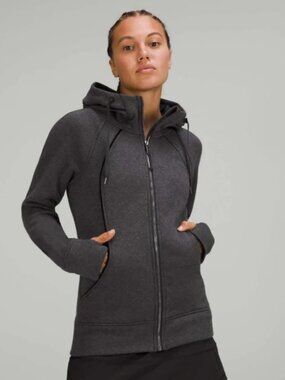 Lululemon Scuba Hoodie *Plush*, Size 10,  Heathered Black/Black